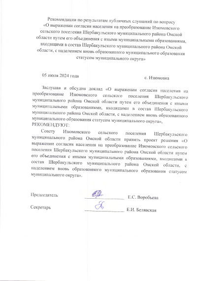 О выражении согласия населения на преобразование Изюмовского сельского поселения. О выражении согласия населения на преобразование Изюмовского сельского поселения.